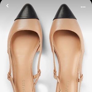 Express Toe Cap Slingback Ballet Flats